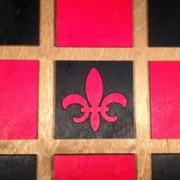 Red & Black Fleur De Lis - Wall Art - thumbnail 2