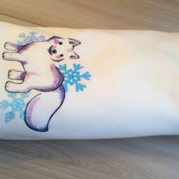 "White Fleece Baby Blanket From The ""Magic Winter" - thumbnail 3