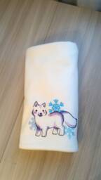 "White Fleece Baby Blanket From The ""Magic Winter" - thumbnail 1