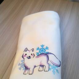 "White Fleece Baby Blanket From The ""Magic Winter" - thumbnail 2