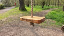 Personalised Oak Swing Seat With Rope, Garden Decoration, Monkey - thumbnail 1