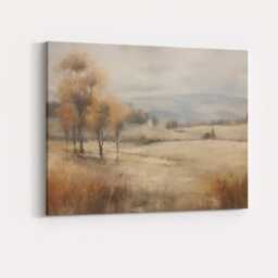 Autumn Trees Rolling Hills Misty Rural Landscape Canvas Wall Art Print Decor Picture Ready To Hang - thumbnail 4