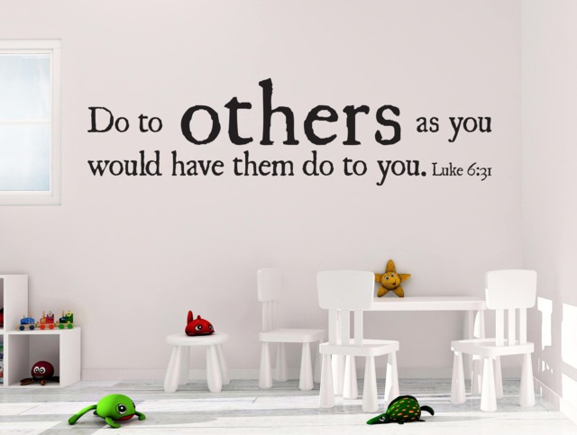 "Vinyl Wall Decal - Luke 631 ""Do To Others As You Would Have Them Do You" - image 1