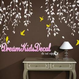 Wall Decal Sticker Tree Decal Vinyl Decal - Flying Vines Home Decor For Living Room-Green Garden-Dk468 - thumbnail 2