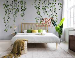 Wall Decal Sticker Tree Decal Vinyl Decal - Flying Vines Home Decor For Living Room-Green Garden-Dk468 - thumbnail 1