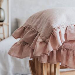 Linen Ruffle Pillowcases Set Of 2 Pillow Covers - thumbnail 2