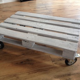 Pallet Table, Living Room Table With Glass Top - thumbnail 3