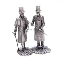 Tin 54mm Sherlock Holmes & Dr. Watson. Sir. Arthur Conan Doyle Stories 132 Scale Metal Figurine - thumbnail 1