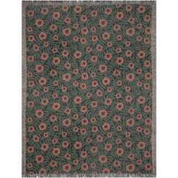 Dark Wildflower Meadow Woven Throw Blanket - thumbnail 4