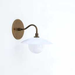 Brass Wall Sconce - Light With Brass Shade - Minimal Sconce Light, -Ul Listed, 8