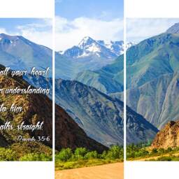 Proverbs 35-6 #21 Niv Trust in The Lord Bible Verse Canvas - Christian Scripture Religious Wall Art Home Decor Paintings - thumbnail 3