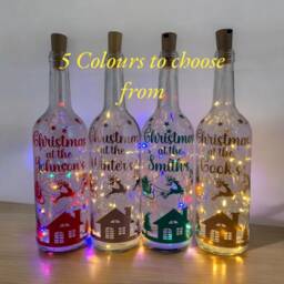 Personalised Christmas At The Ornament, Decorations, Lights, Lantern, Xmas Gifts, Light Up Bottle, Home, Table Centrepiece, Family Keepsake - thumbnail 2