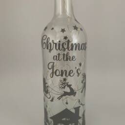Personalised Christmas At The Ornament, Decorations, Lights, Lantern, Xmas Gifts, Light Up Bottle, Home, Table Centrepiece, Family Keepsake - thumbnail 4