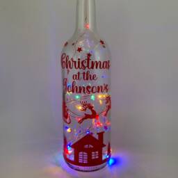 Personalised Christmas At The Ornament, Decorations, Lights, Lantern, Xmas Gifts, Light Up Bottle, Home, Table Centrepiece, Family Keepsake - thumbnail 3