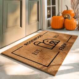 Custom Farm Name Doormat - Personalized Entrance Mat Country Housewarming Gift For Farmers Home Decor For Your - thumbnail 2