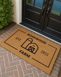 Custom Farm Name Doormat - Personalized Entrance Mat Country Housewarming Gift For Farmers Home Decor For Your - thumbnail 1
