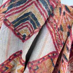 Vintage Handmade Reversible Cotton Kantha Quilt Throw Blanket - thumbnail 2