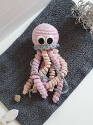 Crochet Octopus Toy Organic Cotton Amigurumi Animal - thumbnail 1