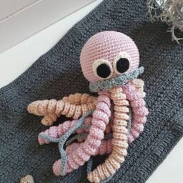 Crochet Octopus Toy Organic Cotton Amigurumi Animal - thumbnail 2