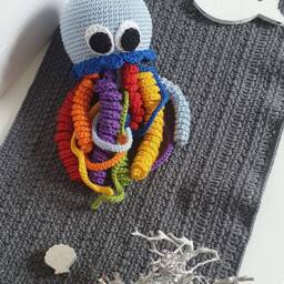 Crochet Octopus Toy Organic Cotton Amigurumi Animal - thumbnail 4