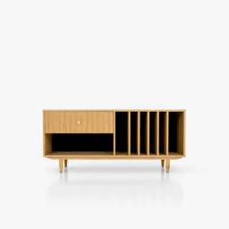 Mid-Century Sideboard, Dresser, Commode, Credenza Made Of Oak Vaneer - Livlo D-S12