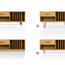 Mid-Century Sideboard, Dresser, Commode, Credenza Made Of Oak Vaneer - Livlo D-S12 - thumbnail 2