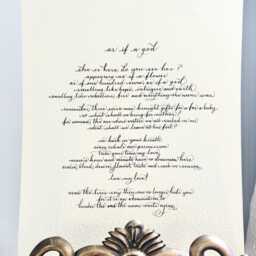 Handwritten Calligraphy Poem Custom A3 Poster, 11x14 Print - thumbnail 3