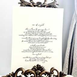 Handwritten Calligraphy Poem Custom A3 Poster, 11x14 Print - thumbnail 2