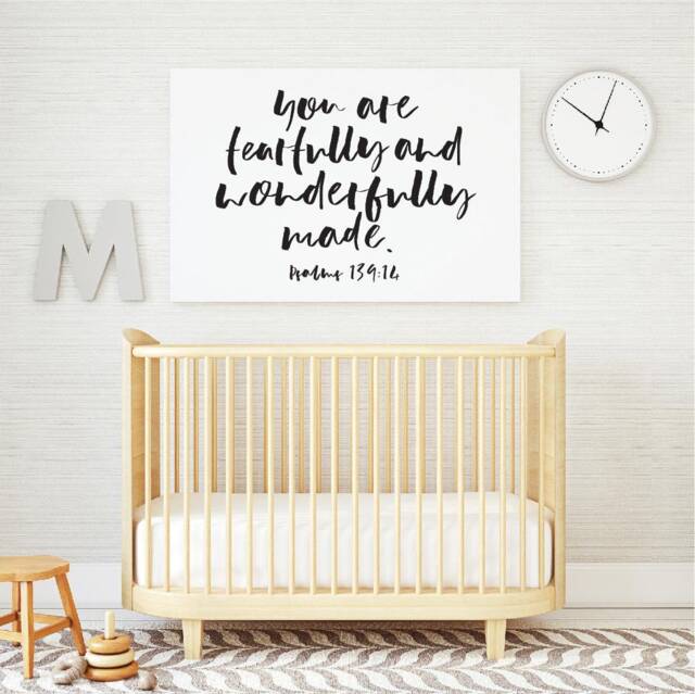 Nursery Calligraphy Sign, Print Black & White, Printable Nusery Decor, Kids Room Wall Art, Art - image 1