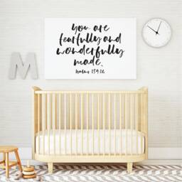 Nursery Calligraphy Sign, Print Black & White, Printable Nusery Decor, Kids Room Wall Art, Art - thumbnail 1