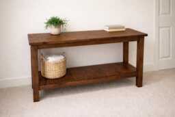 Solid Wood Shoe Rack, Hallway Bench Storage - thumbnail 1
