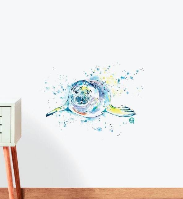 Emil The Seal Wall Sticker Decal - Illustration Stickers, Animals Decals, Home Decor, Art, Illustrations