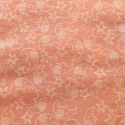 Peachy Pink Moon & Stars Flannel Baby Blanket With Animals - thumbnail 3
