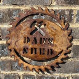 Exterior Rustic Dads Shed Sign Dad Father Present Garden Wall Art Hanging Metal Gift - thumbnail 2