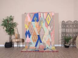 Pink Moroccan Rug, Boujaad 5x8 Ft - thumbnail 1