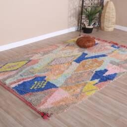 Pink Moroccan Rug, Boujaad 5x8 Ft - thumbnail 3