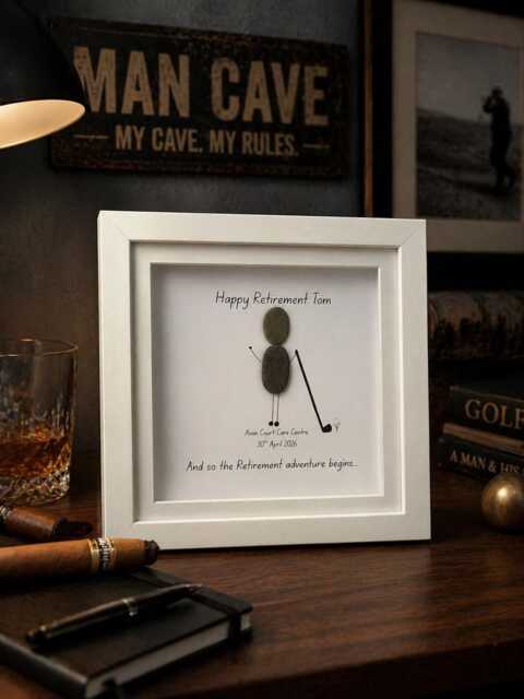 Male Retirement Gift, Personalised Gift For Him, Happy Retirement, Work Leaving Boss Golf Wall Decor - image 1