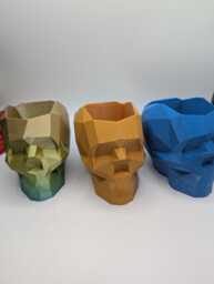 Skull Pen Holder, Shaped Pot, Perfect Gothic Office Decor, Gift For Lovers, Home Organisation