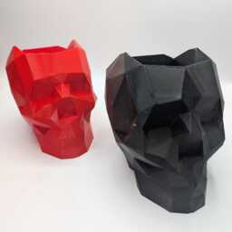 Skull Pen Holder, Shaped Pot, Perfect Gothic Office Decor, Gift For Lovers, Home Organisation - thumbnail 3