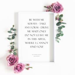 Be With Me Always - Romantic Print Wuthering Heights Quote Emily Bronte Wall Art Engagement, Wedding Or Anniversary Gift Unframed - thumbnail 1