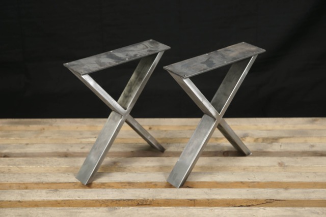steel Bench Legs, Coffee Table Metal Legs, Square Base, Set(2 - image 1