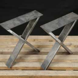 steel Bench Legs, Coffee Table Metal Legs, Square Base, Set(2 - thumbnail 2