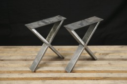 steel Bench Legs, Coffee Table Metal Legs, Square Base, Set(2 - thumbnail 1