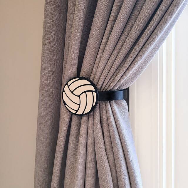 Replaceable Volleyball Curtain Holdbacks/Tiebacks 3D Printed Plastic - Set Of Left & Right - image 1