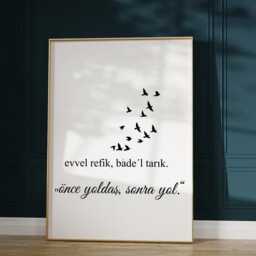 Mevlana Quotes Poster, Islamic Wall Art, Turkish Quotes, Decoration - thumbnail 3