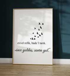 Mevlana Quotes Poster, Islamic Wall Art, Turkish Quotes, Decoration - thumbnail 1