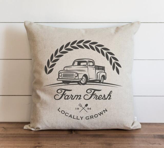 Farm Fresh 20 X Pillow Cover // Fall Autumn Thanksgiving Throw Gift Accent - image 1