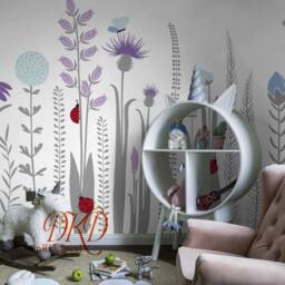 Floral Wall Decal, Blooming Flower Nursery Decor, Baby Girl Bedroom - thumbnail 3