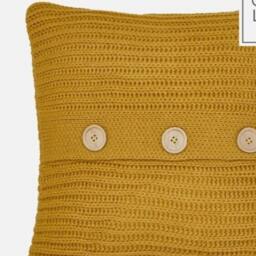 Set Of 6 Ochre Yellow Cushion Covers 18 X 18 - thumbnail 2