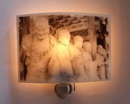 Buddha Statues At A Temple - Nightlight